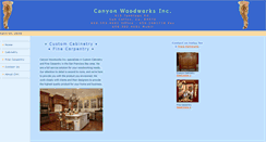 Desktop Screenshot of canyonwoodworks.com
