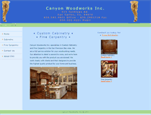 Tablet Screenshot of canyonwoodworks.com